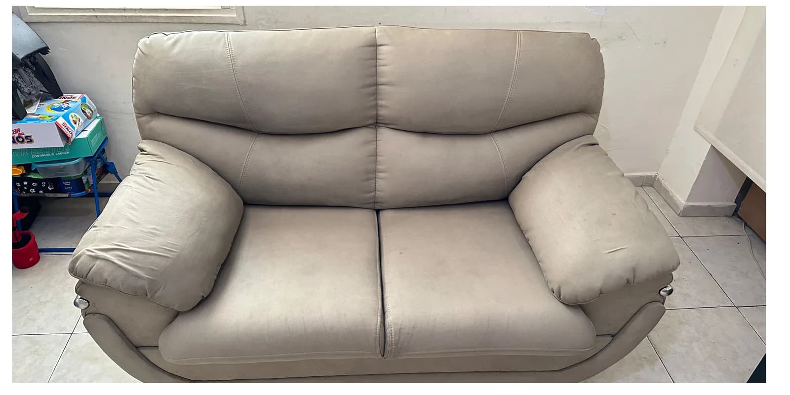 ריפוד — אבק וכתמי מזון — אחרי